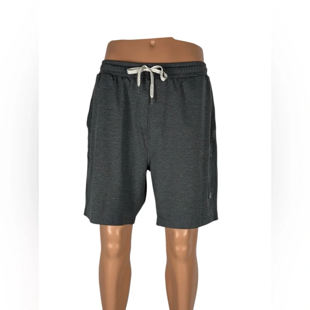 Vuori Mens XL Sunday Performance 7" Shorts Elastic Waist Pockets V381 Gray EUC - Picture 2 of 11
